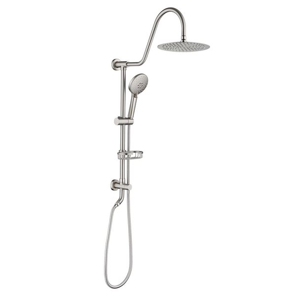 Rainlex Brushed Nickel Single-Handle Complete Shower System with Handshower