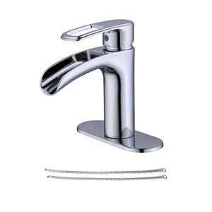 Rainlex 1-Handle Chrome Single Hole Bathroom Faucet