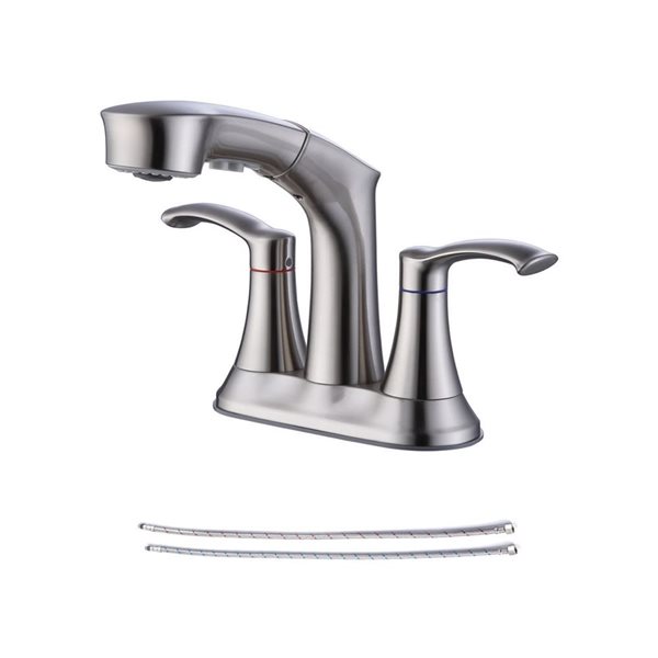 Rainlex 2-Handle Brushed Nickel Centerset Bathroom Faucet