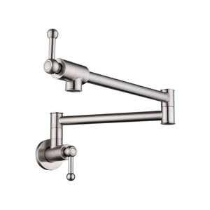 Rainlex Brushed Nickel 2-Handle Kitchen Faucet Pot Filler with Accessories