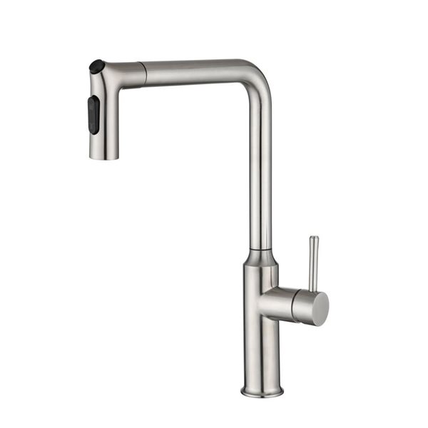 Rainlex Brushed Nickel Single Handle Pull-Down Sprayer Kitchen Faucet