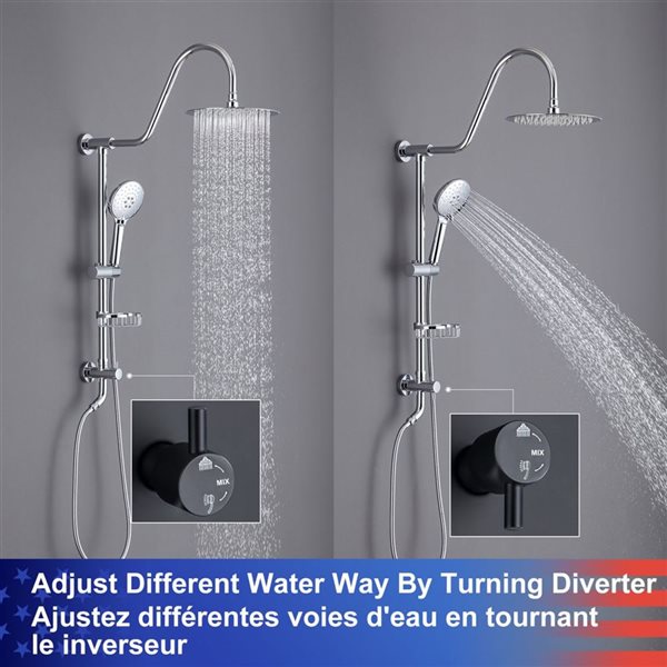 Rainlex Chrome Single-Handle Complete Shower System with Handshower