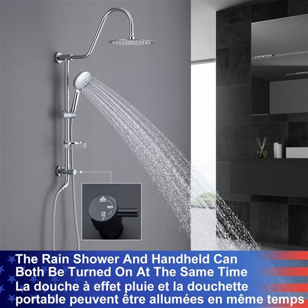 Rainlex Chrome Single-Handle Complete Shower System with Handshower