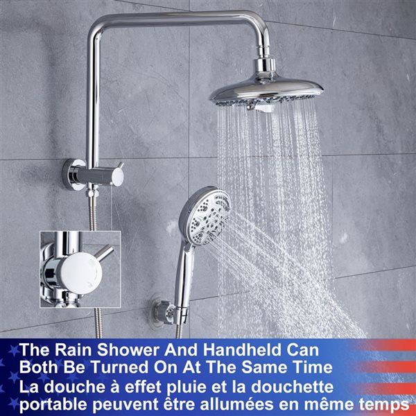 Rainlex Chrome Single-Handle Shower System with Handshower