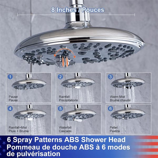 Rainlex Chrome Single-Handle Shower System with Handshower