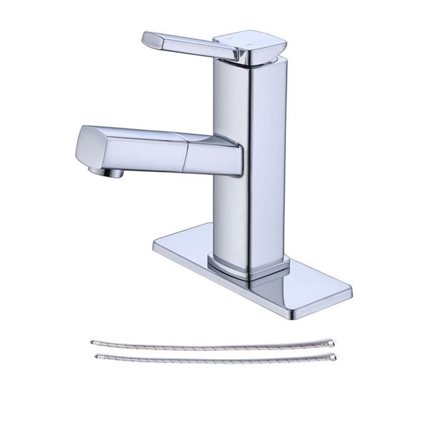 Rainlex 1-Handle Chrome Multifunctional Single Hole Bathroom Faucet