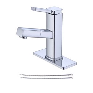 Rainlex 1-Handle Chrome Multifunctional Single Hole Bathroom Faucet