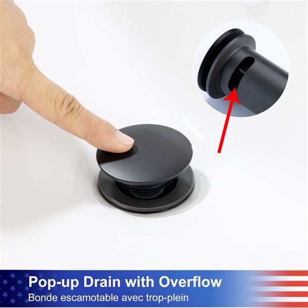 Rainlex Centerset Faucet 4-in 2-Handle Bathroom Faucet with Matte Black Drain Assembly