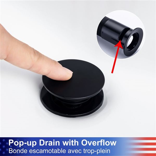 Rainlex Widespread Faucet 8-in 2-Handle Bathroom Faucet with Matte Black Drain Assembly