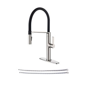 Rainlex Brushed Nickel 1-Handle Magnetic Pull Out Touch Kitchen Faucet