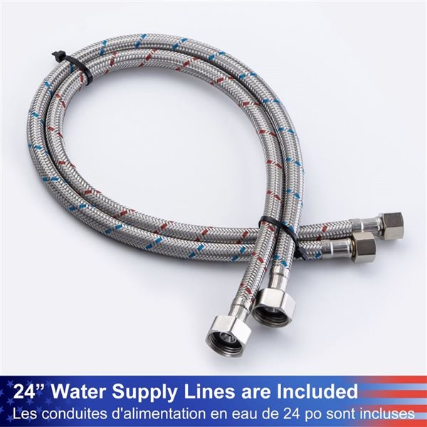 Rainlex Centerset Faucet 4-in 2-Handle Bathroom Faucet with Matte Black Drain Assembly