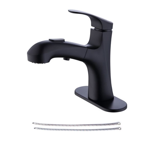 Rainlex 1-Handle Matte Black Vessel Sink Bathroom Faucet