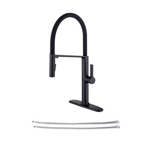 Rainlex Matte Black 1-Handle Magnetic Pull Out Touch Kitchen Faucet