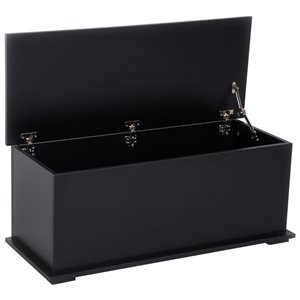 HomCom 39.4 W x 15.7 D x 15.7-in H Black Wooden Storage Chest