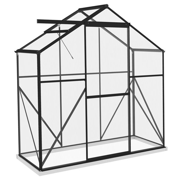 Outsunny Polycarbonate Greenhouse Aluminium Walk-in Green House - 6 x 2 ...