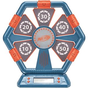 Cible à bascule numérique Nerf en plastique bleu 11,5 po