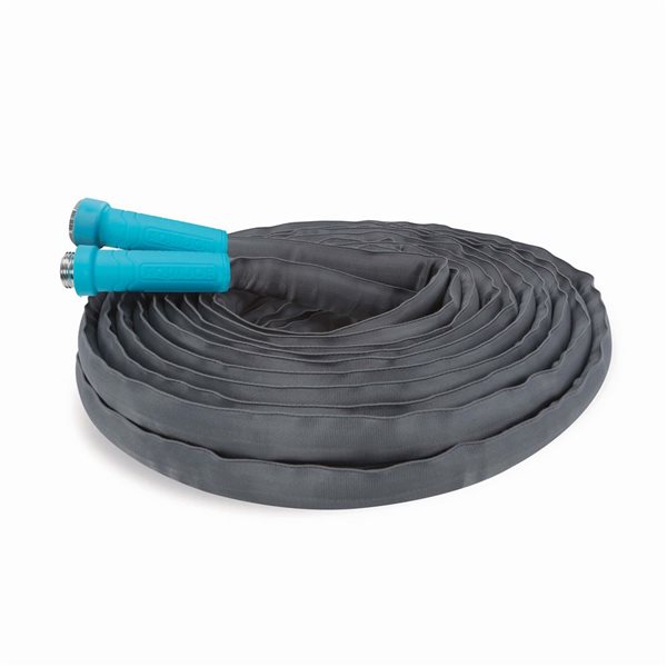 Boyau d'arrosage à gaine bleue Aqua Joe 50 pi x 5/8 po de Sun Joe à raccord en aluminium résistant