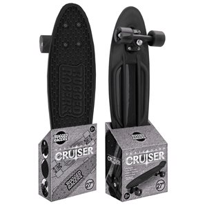 Rugged Racer 27-in Black Plastic Skateboard Cruiser