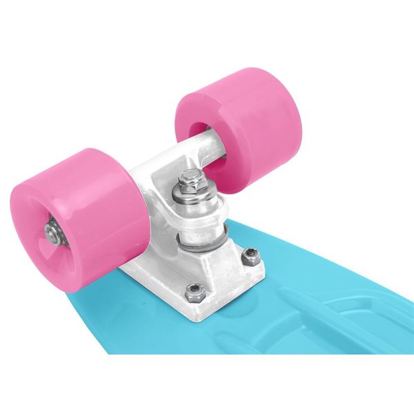 Rugged Racer 27-in Plastic Light Blue and Pink Skateboard Cruiser