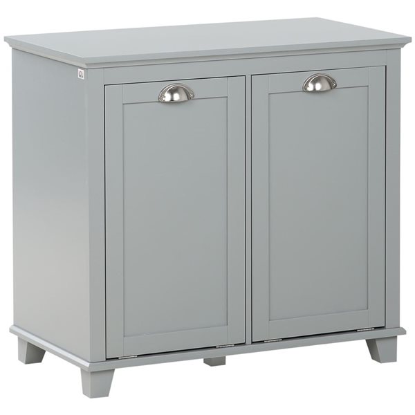 HOMCOM Armoire de rangement buanderie pour salle de bain