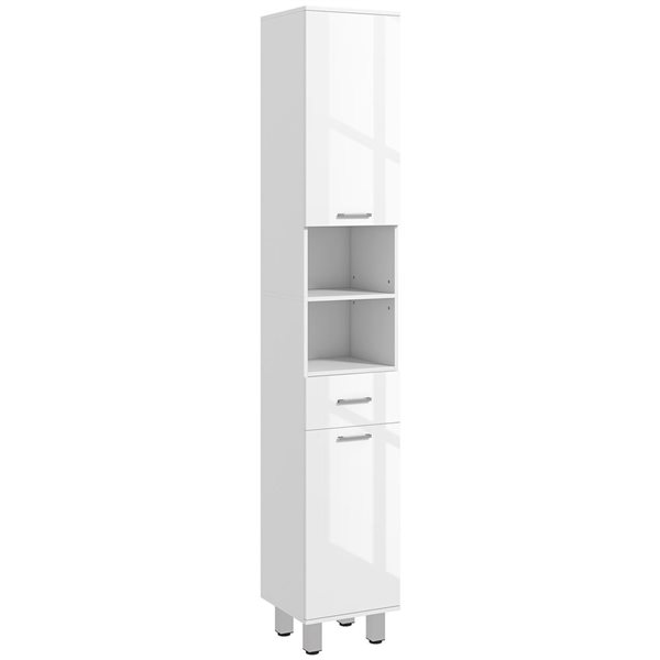 kleankin Bathroom Storage Cabinet - Toilet Paper Cabinet - White