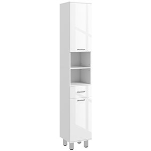 kleankin Bathroom Storage Cabinet - Toilet Paper Cabinet - White