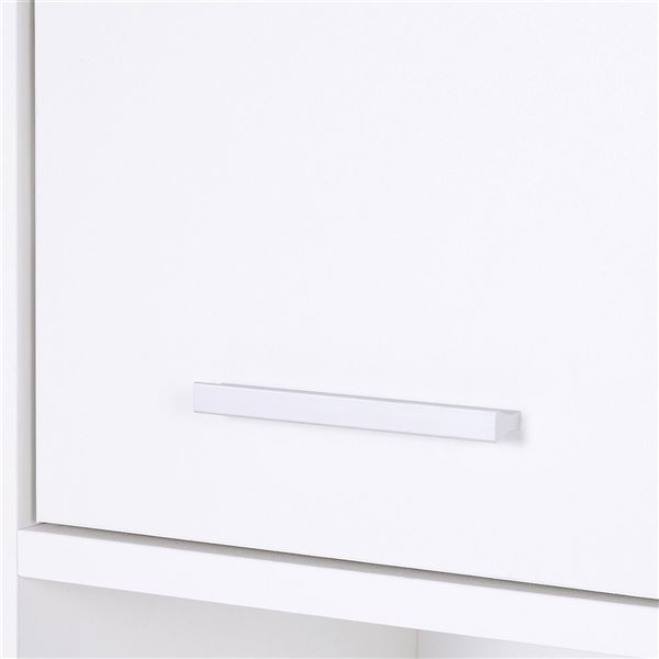 HOMCOM Narrow Bathroom Cabinet with 2 Cupboards - Adjustable Shelf