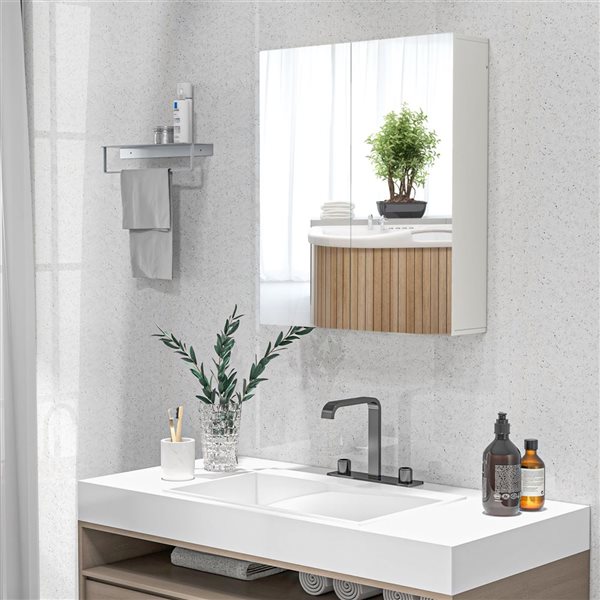 kleankin Medicine Cabinet - Wall Mounted Bathroom Mirror Cabinet