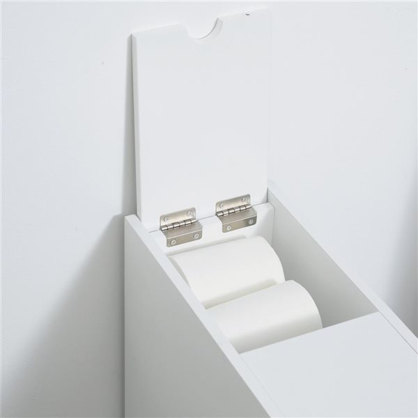 HOMCOM Narrow Toilet Paper Cabinet - Bathroom Cabinet with Drawers