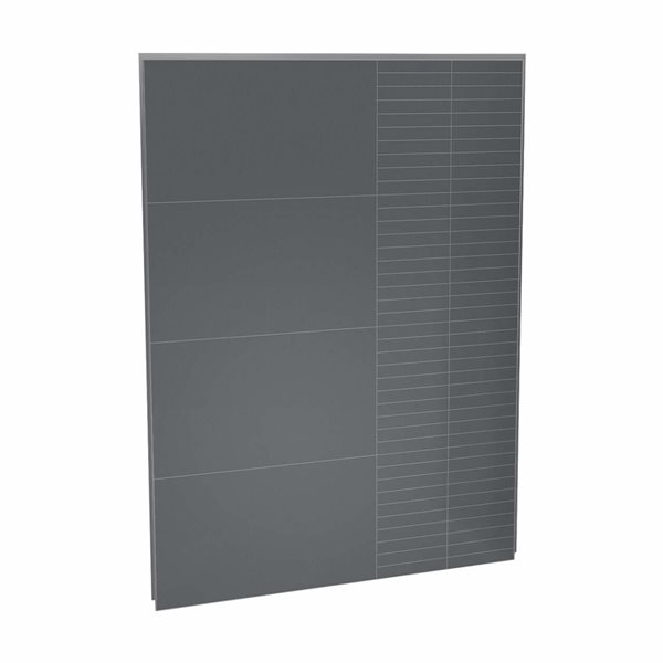 Maax Utile 60-in Erosion Charcoal Composite Direct-to-Stud Back Wall