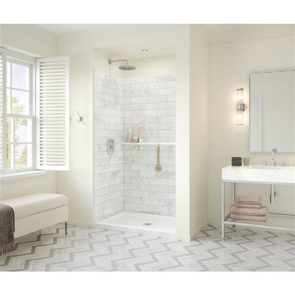 Maax Manhattan 45-in Matte White Bathroom Shelf