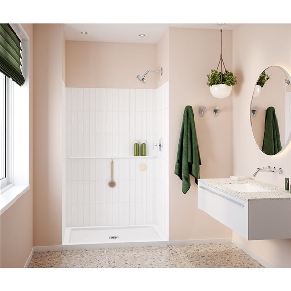 Maax Manhattan 45-in Matte White Bathroom Shelf