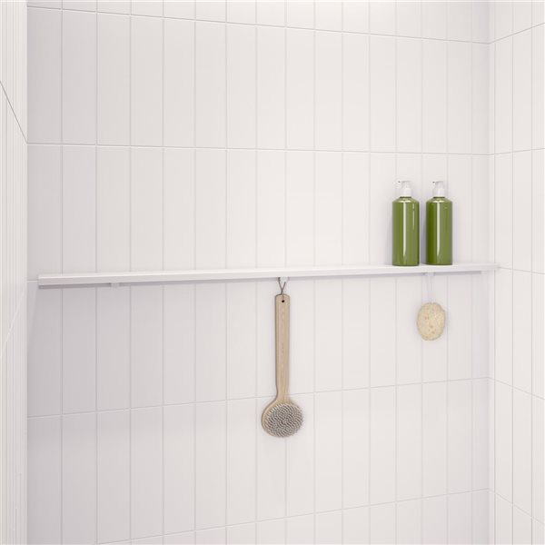 Maax Manhattan 45-in Matte White Bathroom Shelf