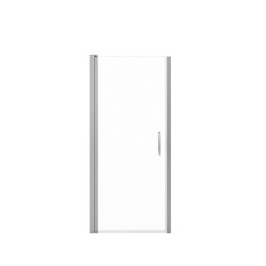 Maax Manhattan 29-31 x 68 in 6 mm Chrome Pivot Shower Door for Alcove Installation with Clear Glass & Round Handle