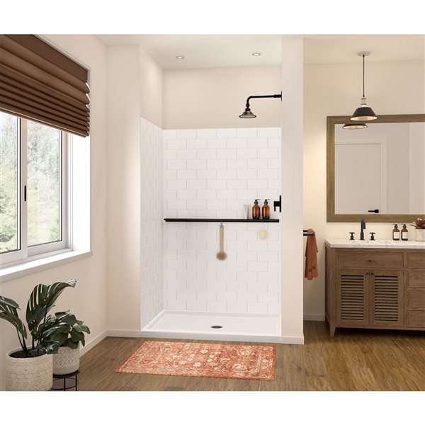 Maax Manhattan 45-in Matte Black Bathroom Shelf