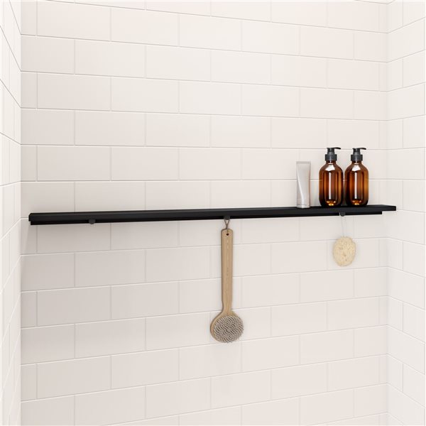 Maax Manhattan 45-in Matte Black Bathroom Shelf