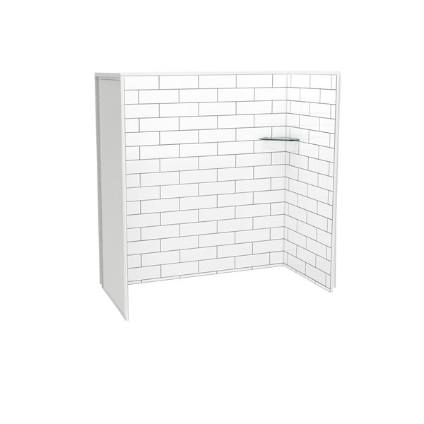 Metro Tux Composite Direct-to-Stud Three-Piece Tub Wall Kit