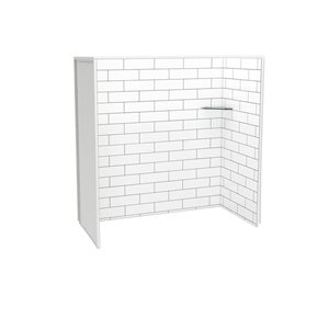 Metro Tux Composite Direct-to-Stud Three-Piece Tub Wall Kit