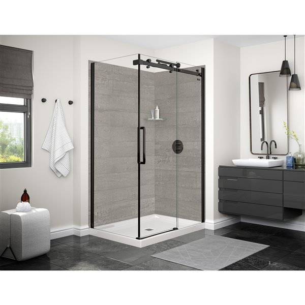 Maax Utile 48-in Erosion Taupe Composite Direct-to-Stud Back Wall