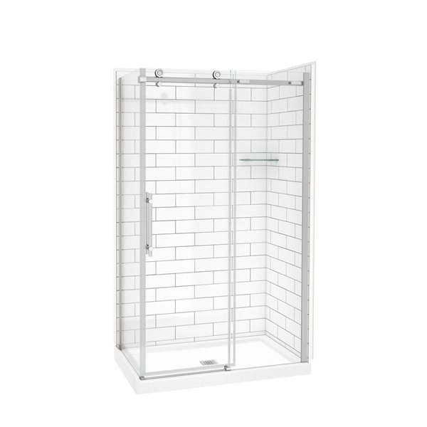Maax Utile 48-in Metro Tux Composite Direct-to-Stud Back Wall