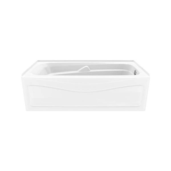 Maax Corinthia Ii X In White Acrylic Alcove Left Hand Drain Bathtub Rona