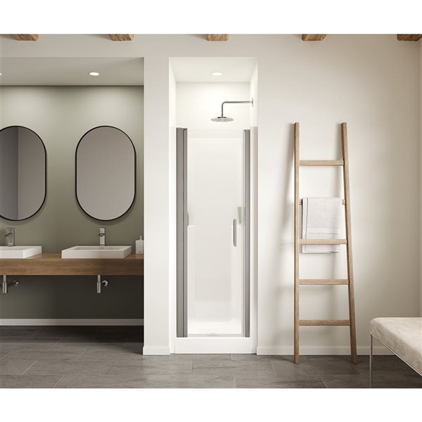 Maax Jasmin Sleek DI 30 x 32 White Acrylic Alcove Center Drain One-Piece Shower