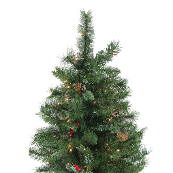 Northlight 7.5-ft Pre-Lit Medium Mixed Pine Glittered Artificial Christmas Tree with Clear Lights