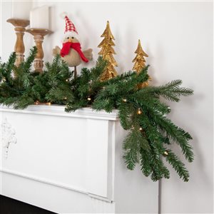 Northlight Real Touch 9-ft x 14-in Pre-Lit Grande Spruce Artificial Christmas Garland with Clear Lights