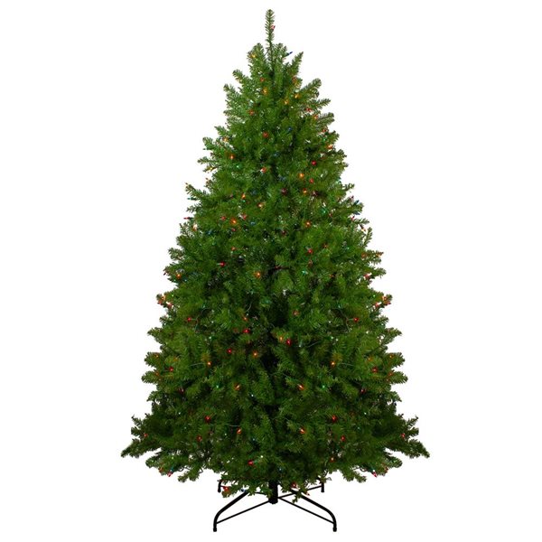 Northlight 6.5-ft Pre-Lit Northern Pine Full Artificial Christmas Tree with Multi-Color Lights