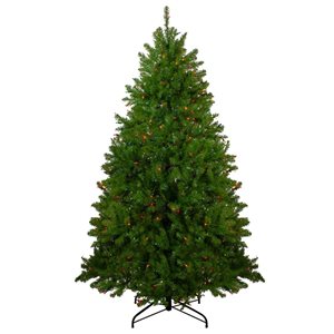 Northlight 6.5-ft Pre-Lit Northern Pine Full Artificial Christmas Tree with Multi-Color Lights