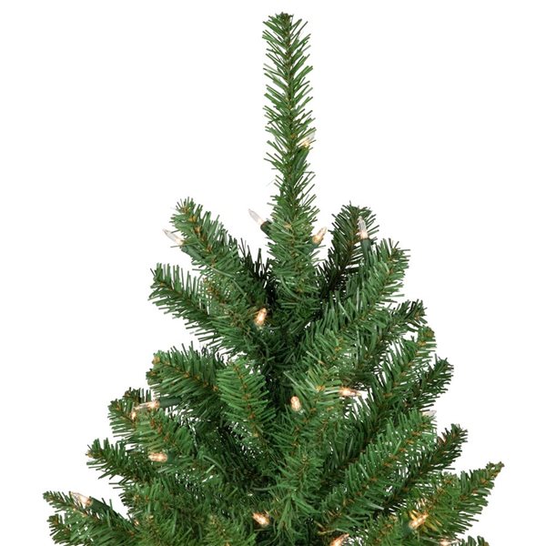 Northlight 6.5-ft Pre-Lit White River Fir Pencil Artificial Christmas Tree with Clear Lights