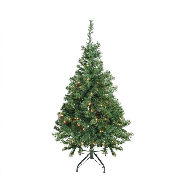 Northlight 4-ft Pre-Lit Niagara Pine Medium Artificial Christmas Tree with Clear Lights