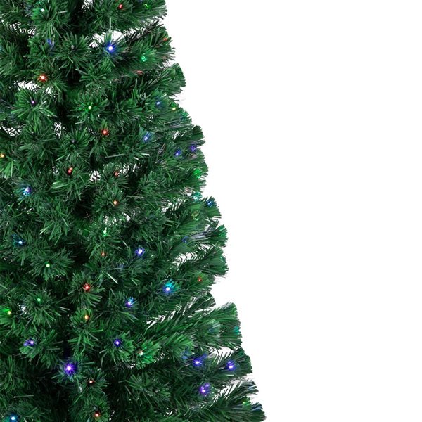 Northlight 6-ft Pre-Lit LED Fiber Optic Color Changing Christmas Tree with Star Tree Topper