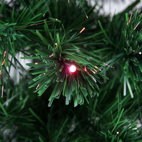 Northlight 6-ft Pre-Lit LED Fiber Optic Color Changing Christmas Tree with Star Tree Topper